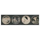 4- Mixed Silver Proof 'S' Statehood Quarters