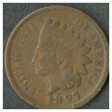 1897 '1 in Neck' Indian Head Cent