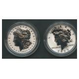 2023-S Morgan and Peace $1 Reverse Proof Set