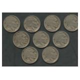 9- 1925-D Buffalo Nickels