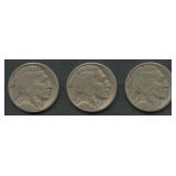 3- 1926-S Buffalo Nickels