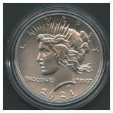 2021 Peace Silver Dollar UNC in OGP