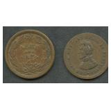 2- Civil War Tokens: Dies 136/397 and 221/324