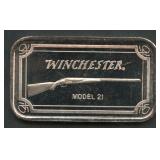 Winchester Rifle .999 Silver Bar 1 ozt