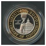 2000 Library of Congress Gold / Platinum $10