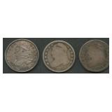 3- Mixed Capped Bust Dimes
