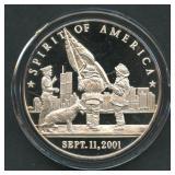 Sept 11, 2001 Spirit of America .999 Silver 1 ozt
