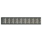 Row of 10- Valcambi Suisse .999 Silver Bars 1 g
