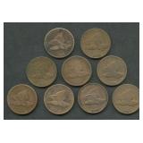 9- Mixed Flying Eagle Cents