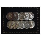 12- Mixed Silver Washington Quarters 1957-64