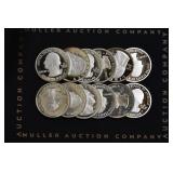 12- Mixed Silver Washington Quarters 'S' Proofs