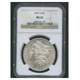 1879-S Morgan Silver Dollar NGC MS 62