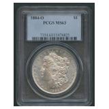 1884-O Morgan Silver Dollar PCGS MS 63