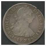 1775 Mexico 2 Reales Charles III .903 Silver