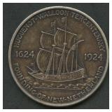 1924Huguenot 300th Commem Silver Half Dollar