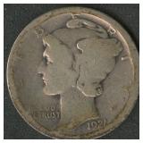 1921-D Mercury Head Dime