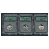 3- Mixed Silver State Quarters ICG PR70 DCAM