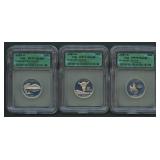 3- Mixed Silver State Quarters ICG PR70 DCAM
