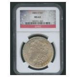 1884-O Morgan Silver Dollar NGC MS 62