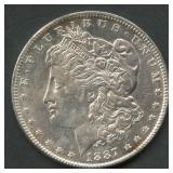 1887 Morgan Silver Dollar Alligator Eyes