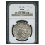 1902-O Morgan Silver Dollar NGC MS 62