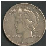 1934-S Peace Silver Dollar