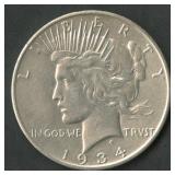 1934-S Peace Silver Dollar