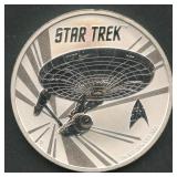 2016 Tuvalu $1 Star Trek .999 Silver Round 1 ozt