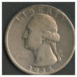 1932-S Washington Silver Quarter