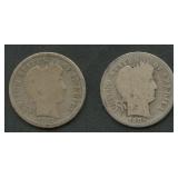 1904-S and 1913-S Liberty Head Barber Dimes