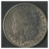 1883 Morgan Silver Dollar Strike Through Reverse
