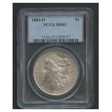 1883-O Morgan Silver Dollar PCGS MS 63