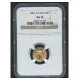 2006w $5 Gold Eagle NGC MS70 1/10th ozt