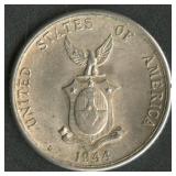 1944 Philippines 20 Centavos .750 Silver 4 g