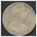 1780 Austria 1 Thaler .833 Silver 0.9 ozt TW
