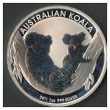 2011 Australian Koala Dollar .999 Silver 1 ozt