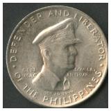1947 Philippines Gen MacArthur .750 Silver Coin