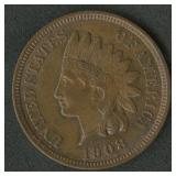 1908 Indian Head Cent AU/BU