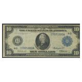 1914 $10 Federal Res Note Blue Seal FR-916
