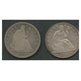 1853 and 1854 Seated Liberty Half Dollar