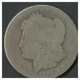 1884-O Morgan Silver Dollar