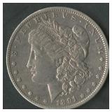 1891-O Morgan Silver Dollar