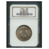 1954 Franklin Half Dollar NGC MS 65