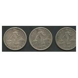 (1.88 ozt TW) 3- Mixed Philippines Coins .800 Silv