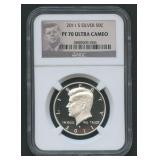 2011-S Silver Kennedy Half NGC PF70 Ultra Cam