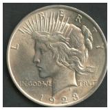 1923 Peace Silver Dollar Strike Through