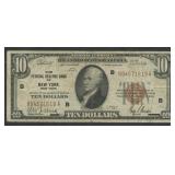 1929 $10 Federal Res Bank Note NY FR-1860B