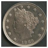 1883 No Cent Liberty Head V Nickel