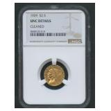 1929 $2.50 Gold Indian NGC UNC Details