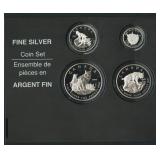 Canada 2005 .9999 Fiine Silver Coin Set 4 Proofs